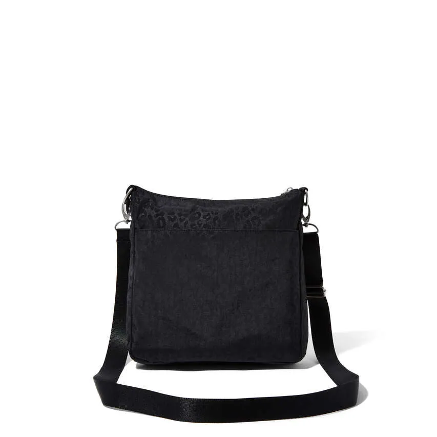 Modern Everywhere Slim Crossbody w/RFID Black Cheetah