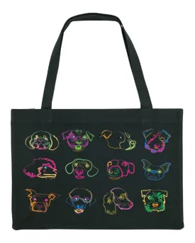 Neon Dog Tote Bag