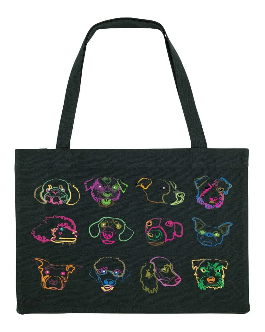 Neon Dog Tote Bag