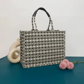 Polyester Chain Print Design Handbag | 16 x 6 x 12 inches