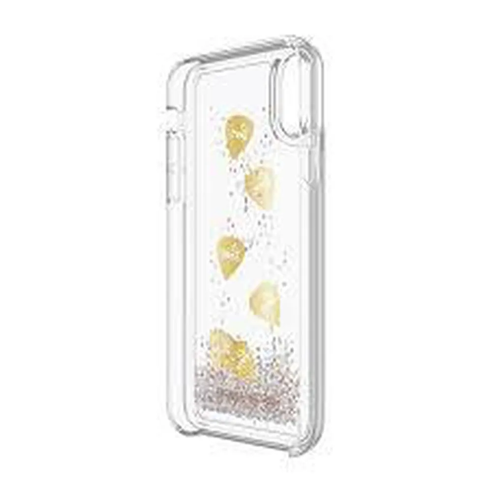 REBECCA MINKOFF Glitter Fall Case Gold Guitar Pick / Chunky Silver Glitter for iPhone XS/X