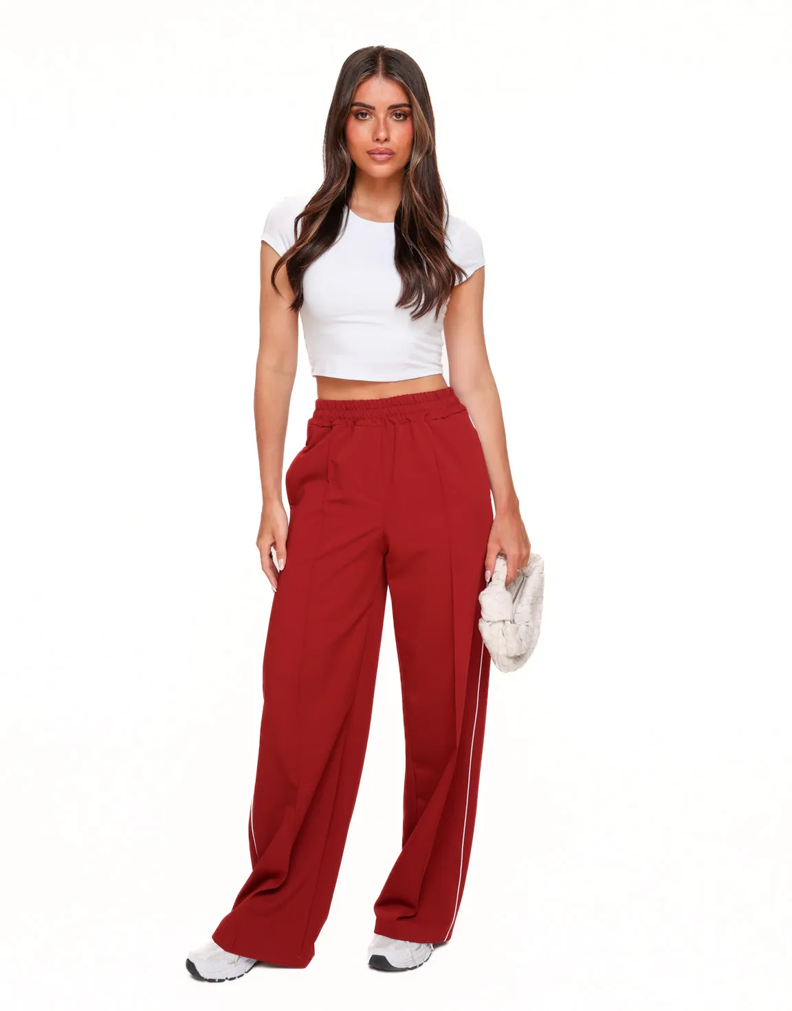 Rode Dunne Streep Lange - Broek
