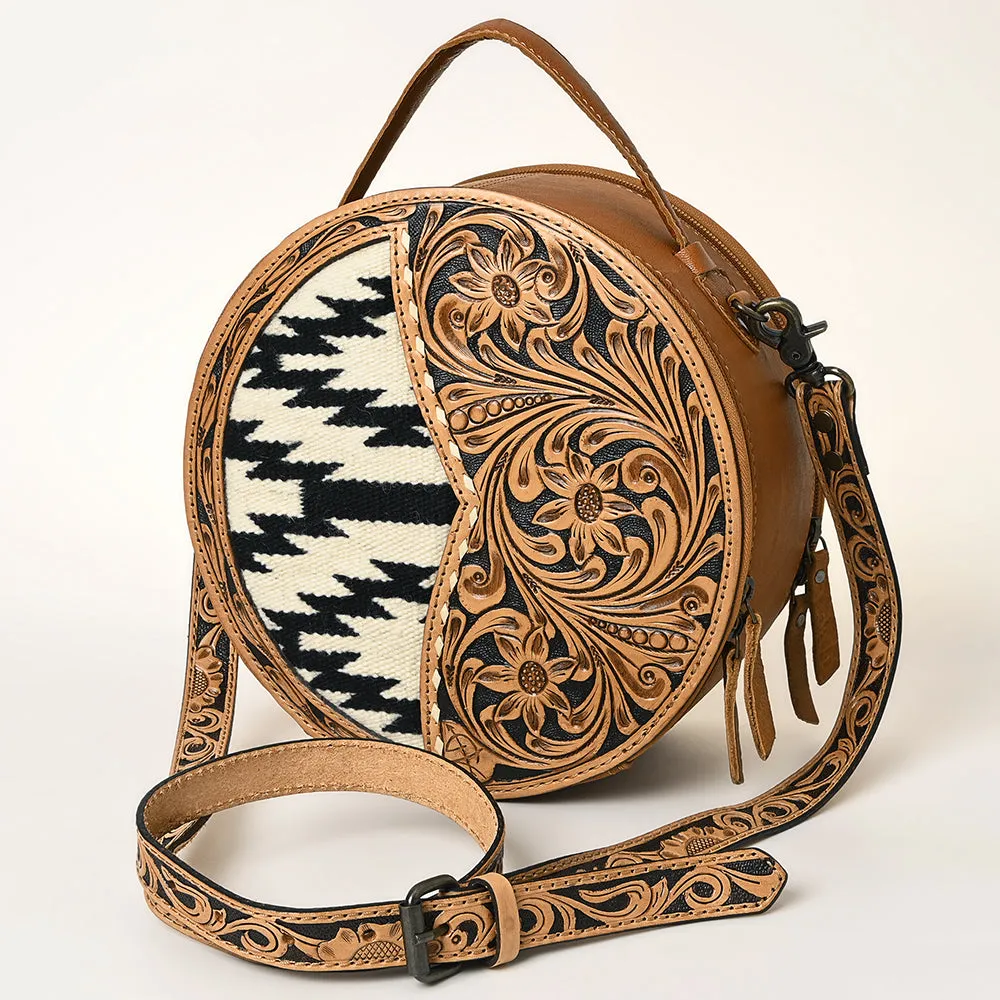 Round Up Tooled Handbag Saddle Blanket