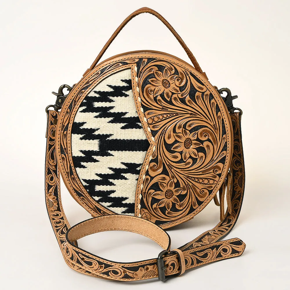 Round Up Tooled Handbag Saddle Blanket