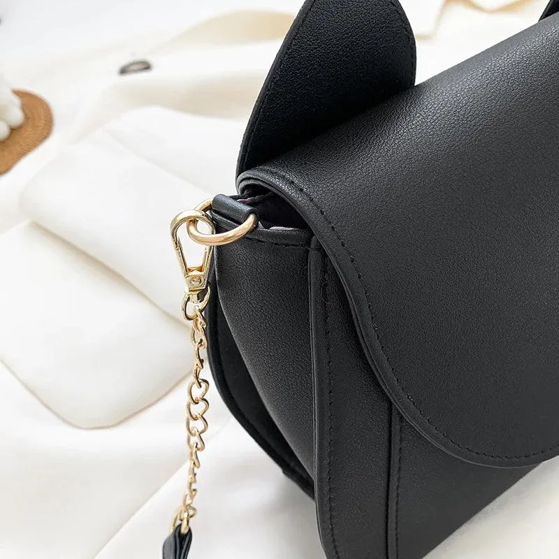 Sailor Moon Handbag, Cute Cat Tail Crossbody Leather Wallet For Women