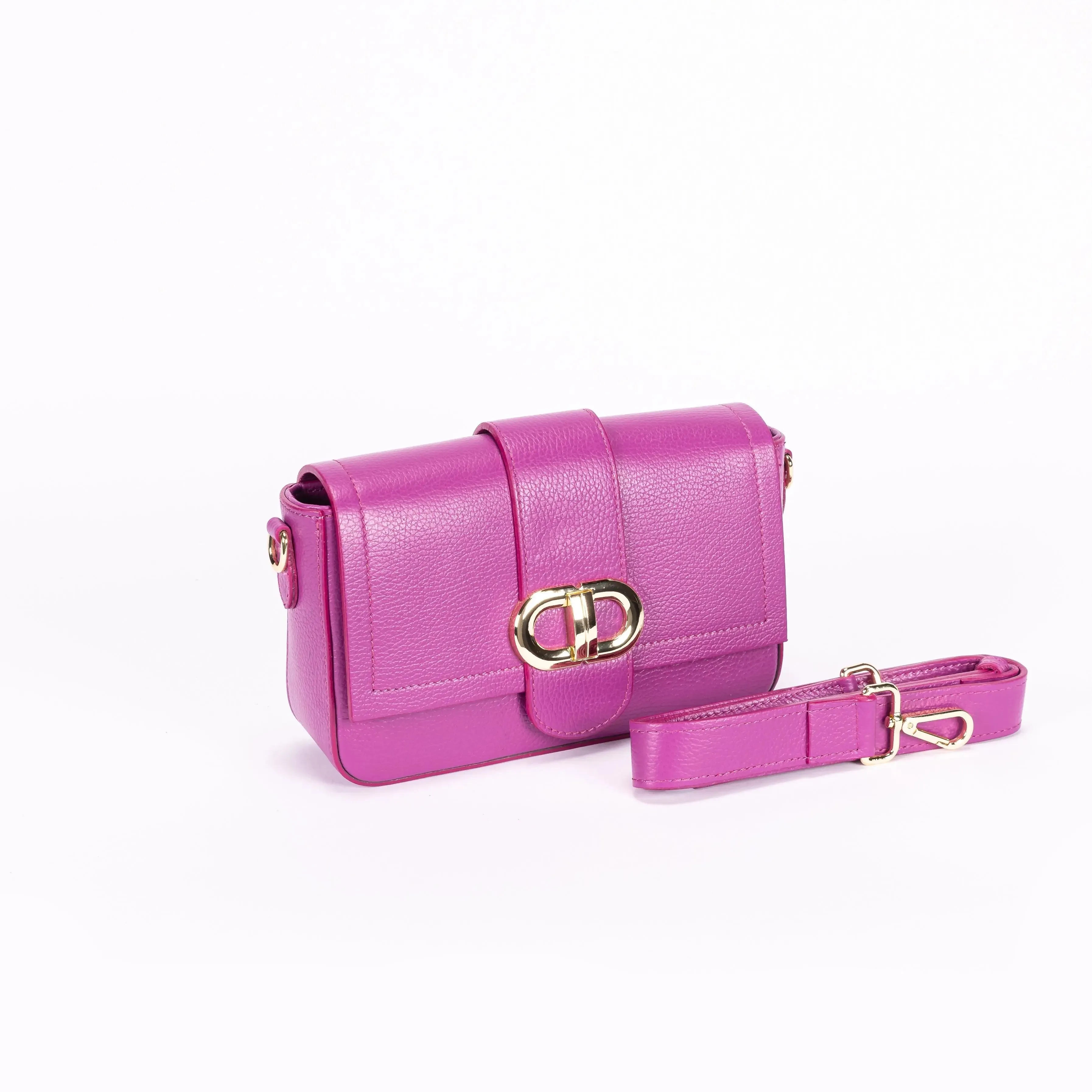 Santa Leather Crossbody Handbag