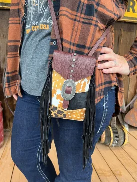 Scully Leather Cowhide Myra Crossbody Bag B360