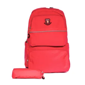 Soft & Durable Backpack with Pencil Case-Pink 19inches