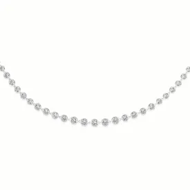 Sterling Silver  Cubic Zirconia Tennis Necklace