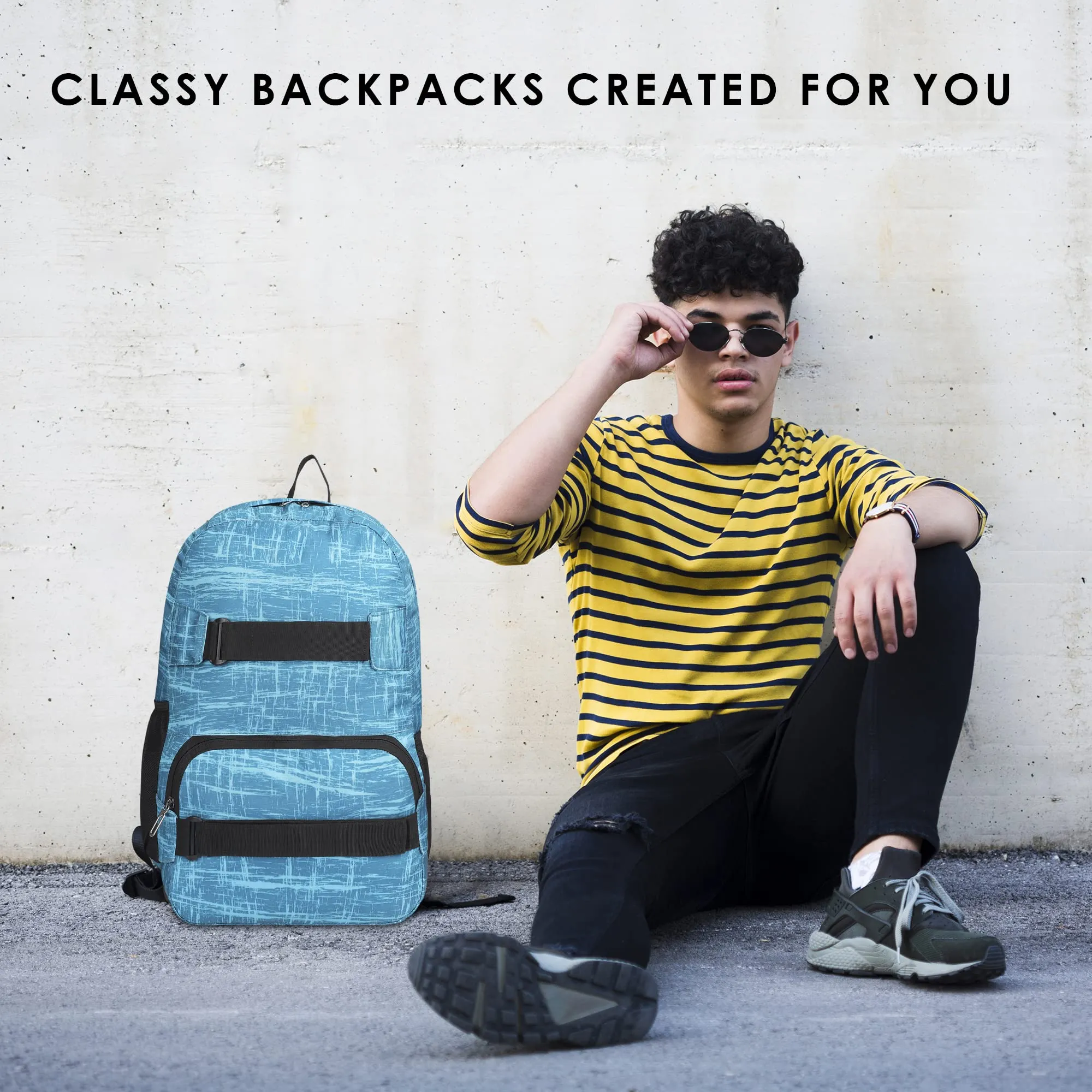 THE CLOWNFISH Hamilton Polyester 18 Litres Unisex Travel Laptop Backpack for 14 inch Laptop (Turquoise Blue)