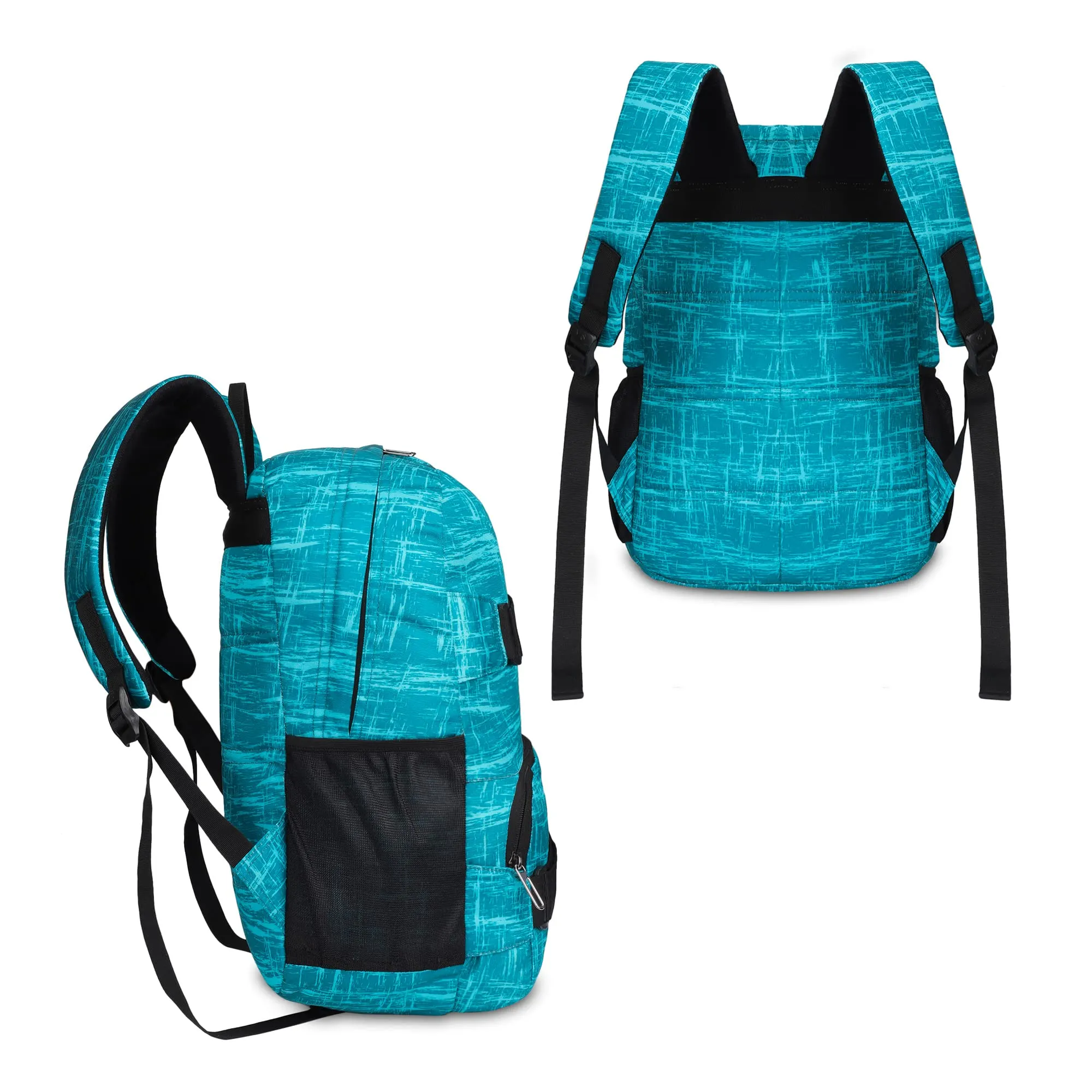THE CLOWNFISH Hamilton Polyester 18 Litres Unisex Travel Laptop Backpack for 14 inch Laptop (Turquoise Blue)