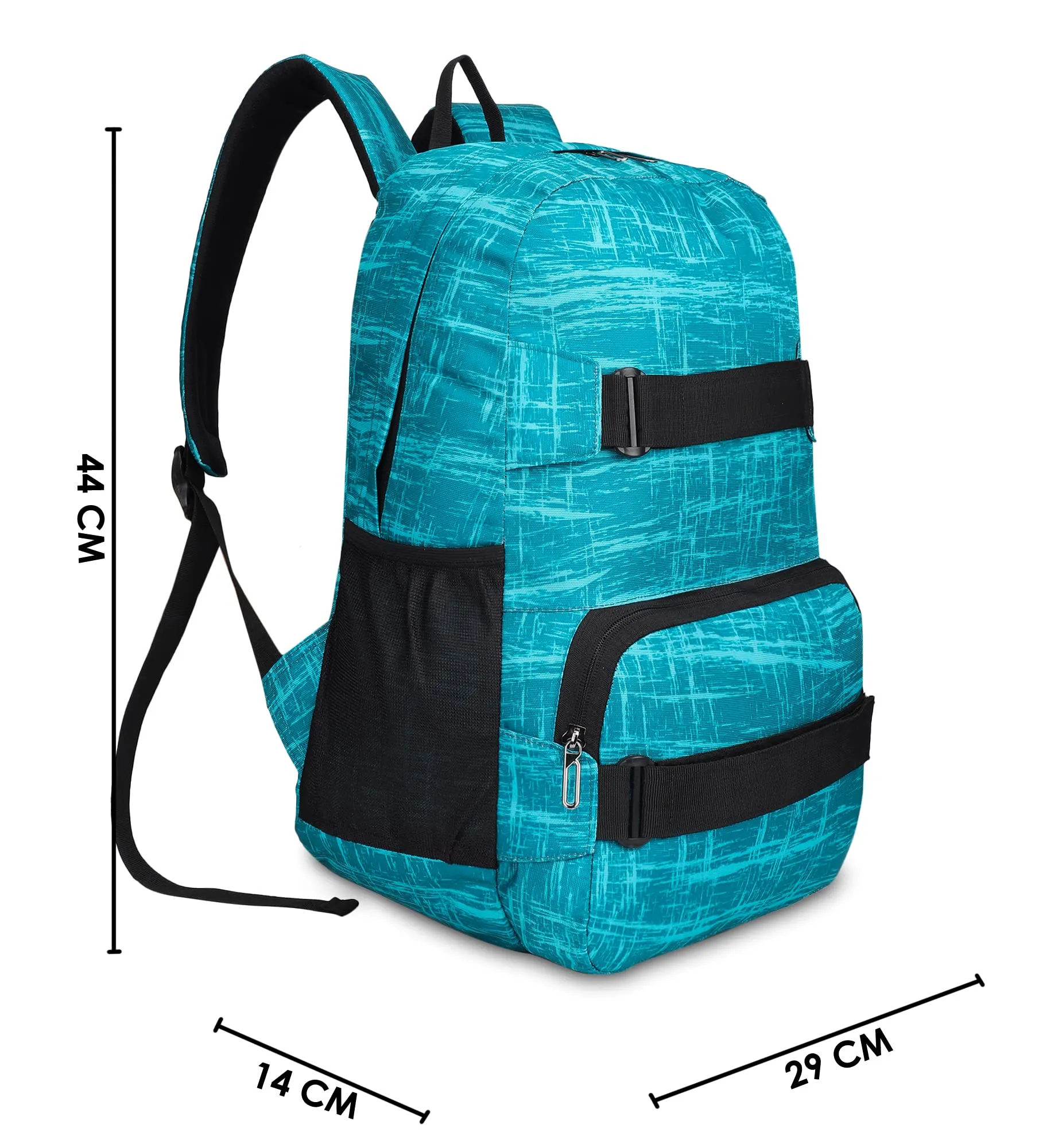 THE CLOWNFISH Hamilton Polyester 18 Litres Unisex Travel Laptop Backpack for 14 inch Laptop (Turquoise Blue)