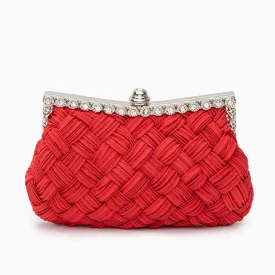 The Maddy | Braided Rhinestone Clutch Bag