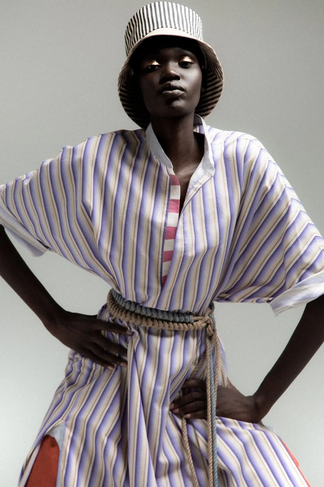 thistle stripe max caftan