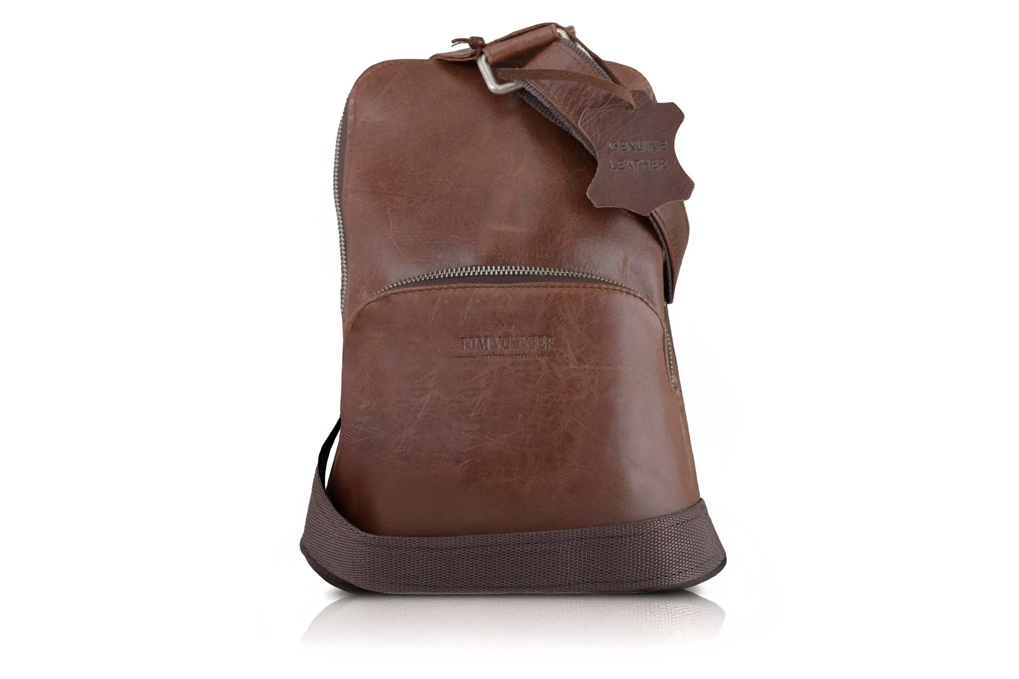 Tom Voyager Sling Bag - Dark Brown