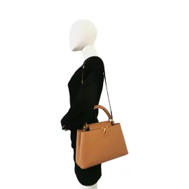 Trendy Inspired Louis Vuitton Capucines Mm Arizona Beige Taurillon