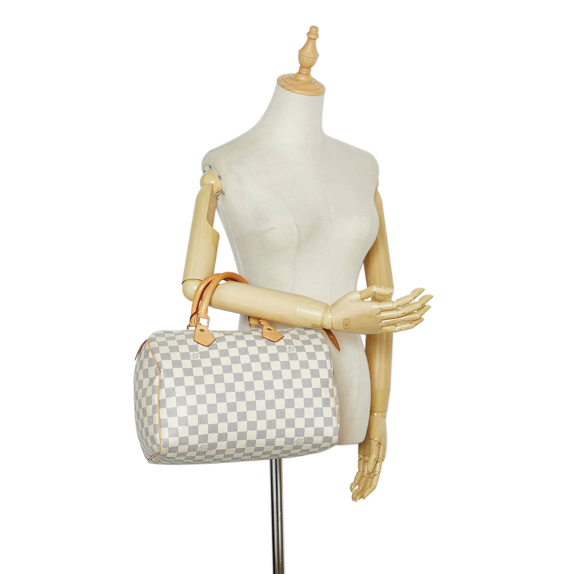 Trendy Inspired Louis Vuitton Speedy 30 Damier Azur Canvas