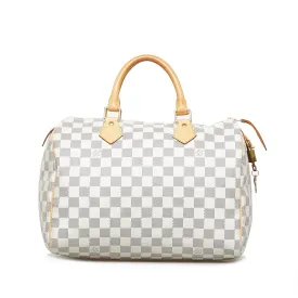 Trendy Inspired Louis Vuitton Speedy 30 Damier Azur Canvas