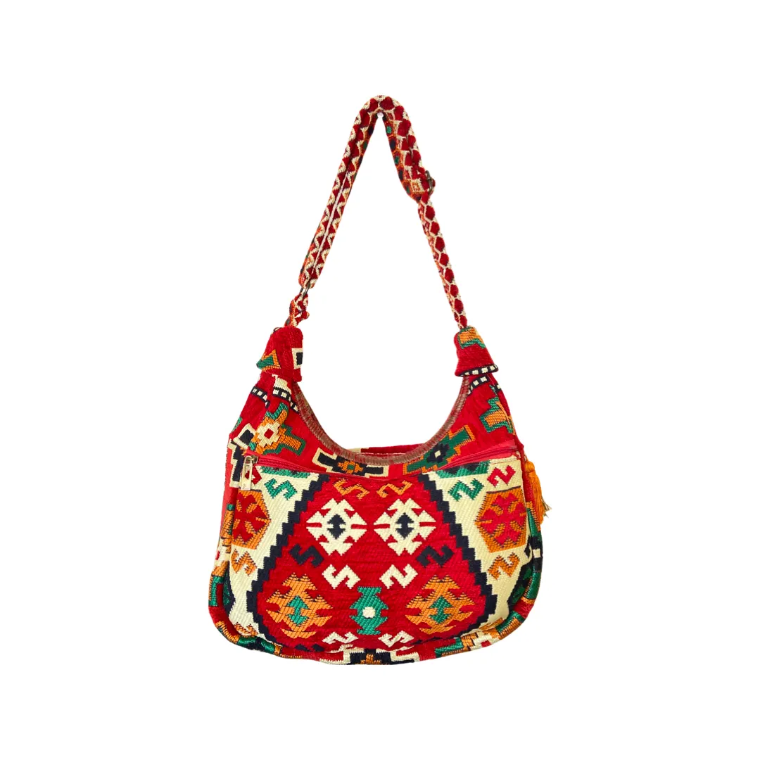 Turkish Kilim Boho Hipster Messenger Bag - Shoulder Bag - Crossbody Casual Bag