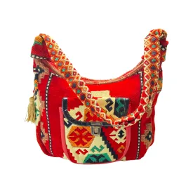 Turkish Kilim Boho Hipster Messenger Bag - Shoulder Bag - Crossbody Casual Bag