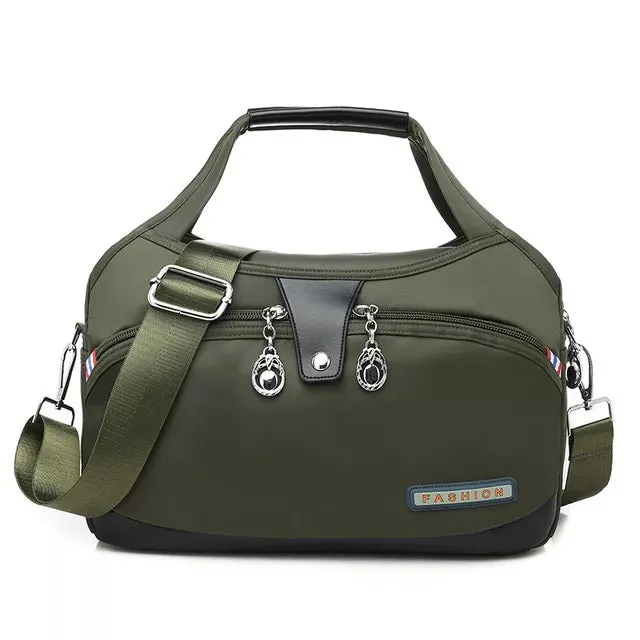 Versatile Voyager - Chic Waterproof Nylon Handbag