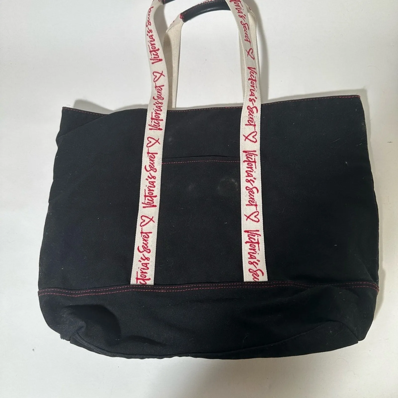 Victoria's Secret Black Tote with Red Accents