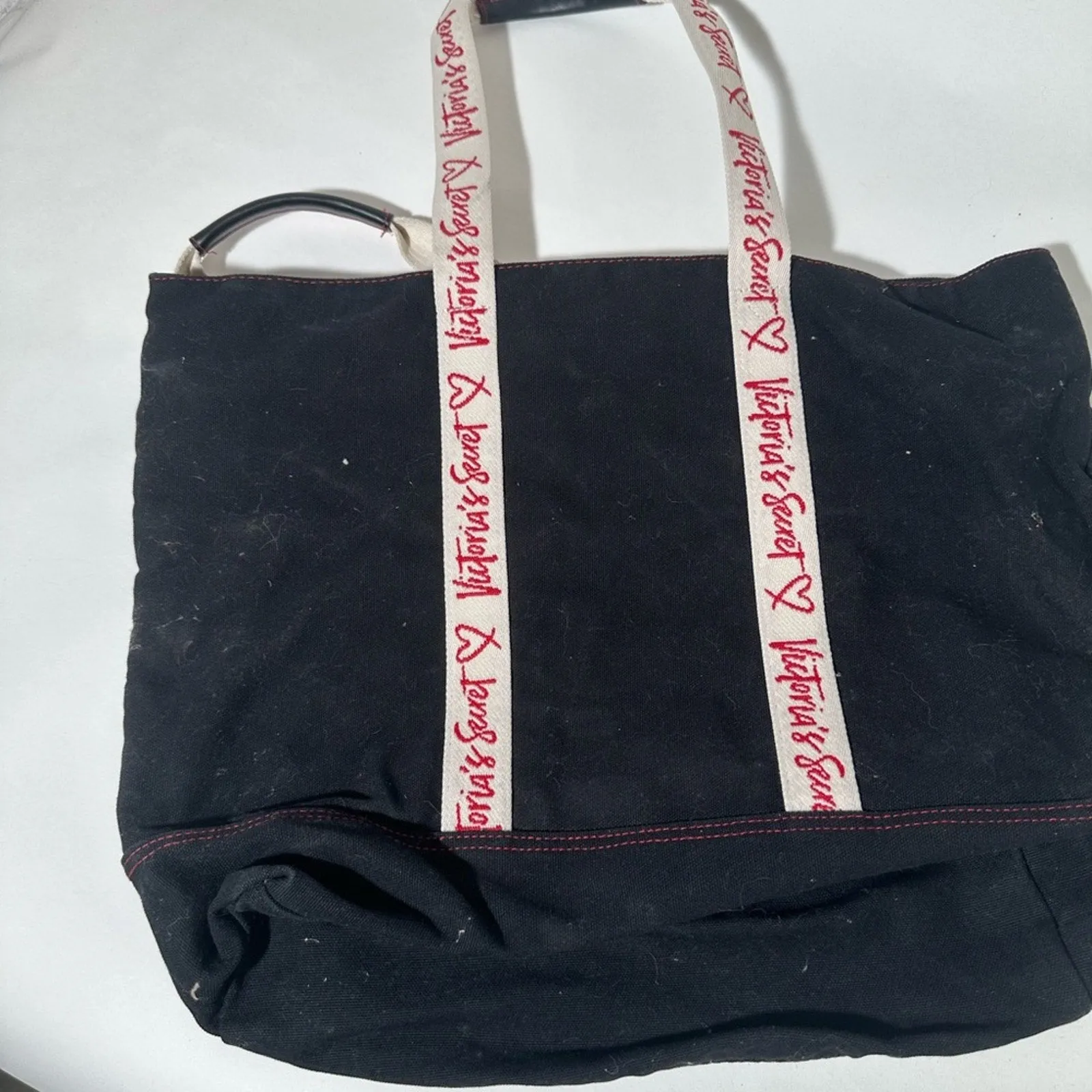 Victoria's Secret Black Tote with Red Accents