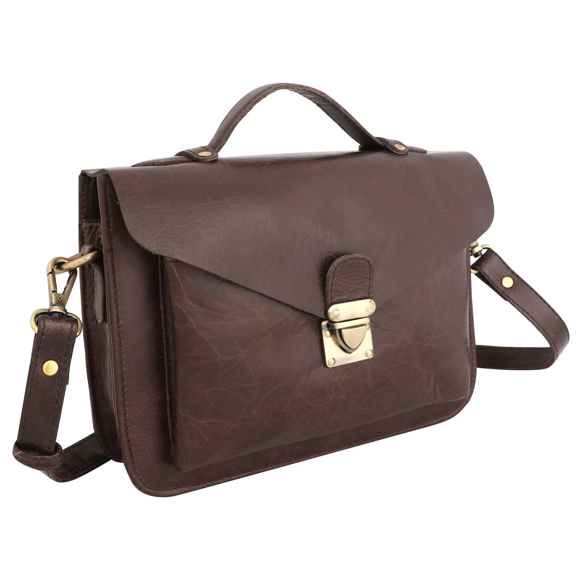 Vintage Brown Leather Women Bag