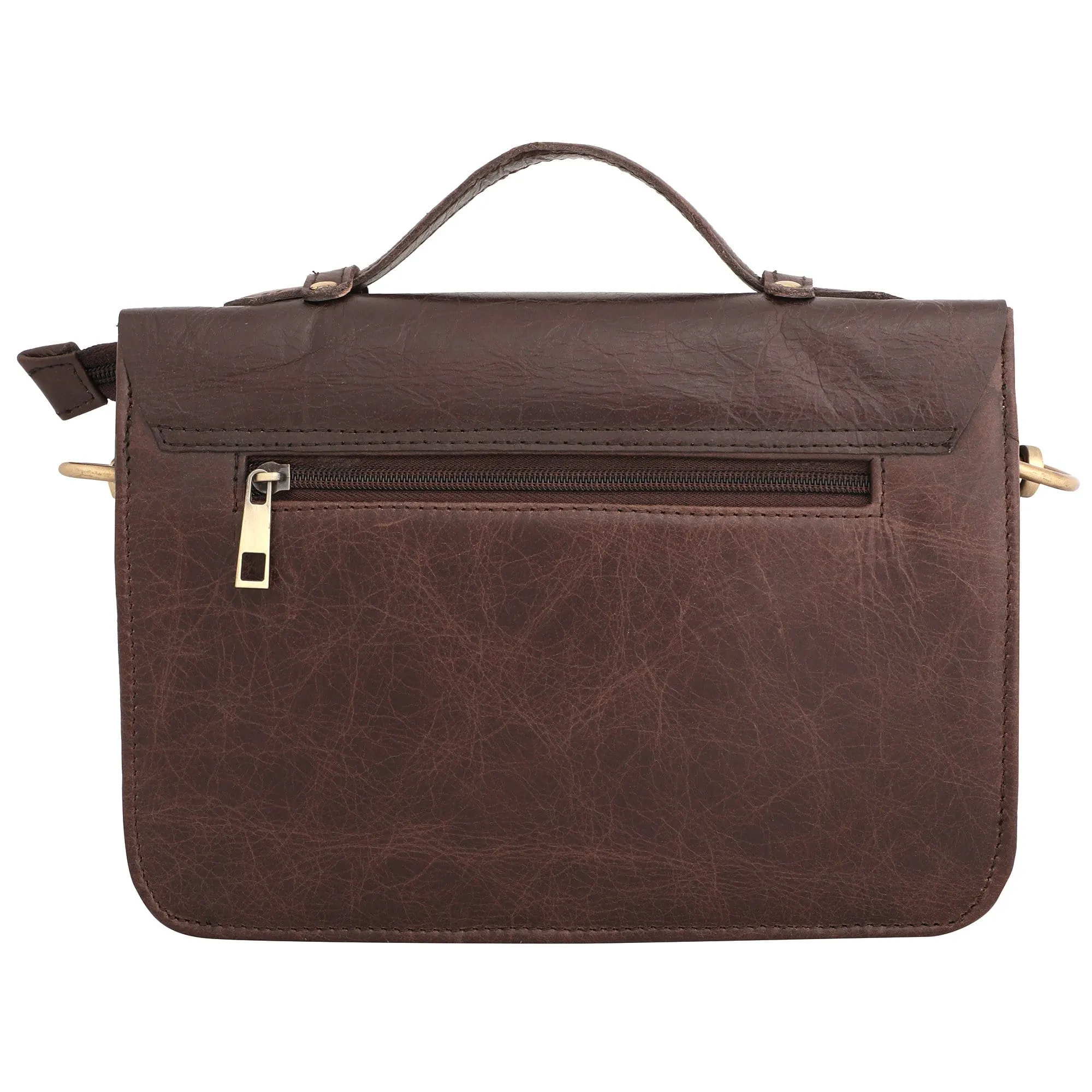 Vintage Brown Leather Women Bag