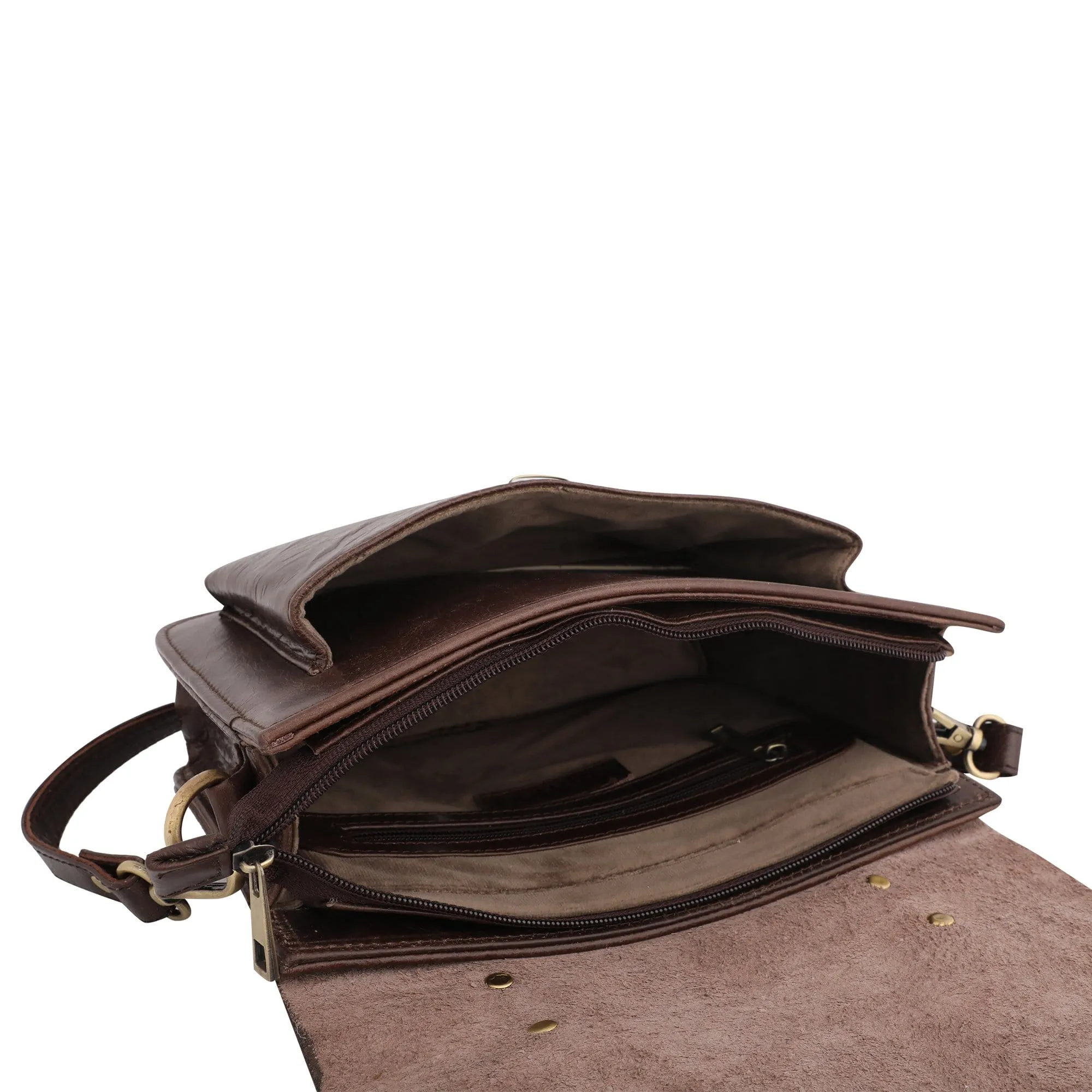 Vintage Brown Leather Women Bag