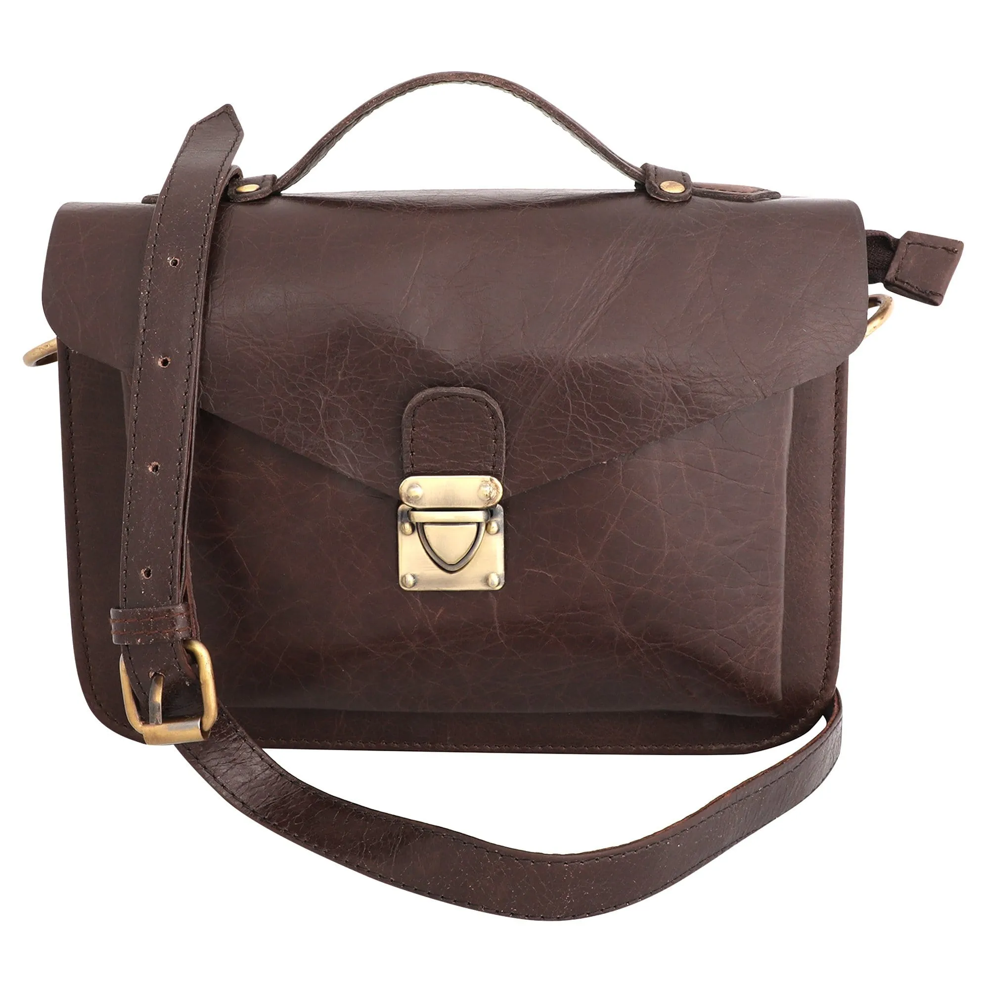 Vintage Brown Leather Women Bag
