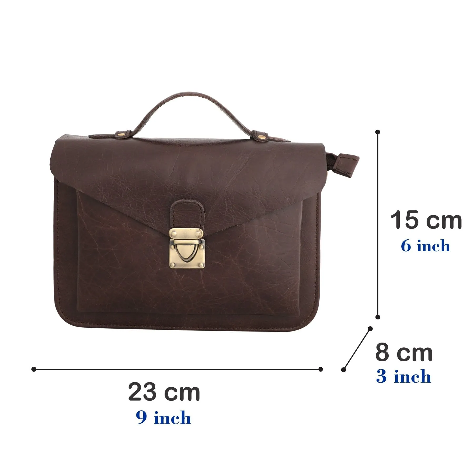 Vintage Brown Leather Women Bag