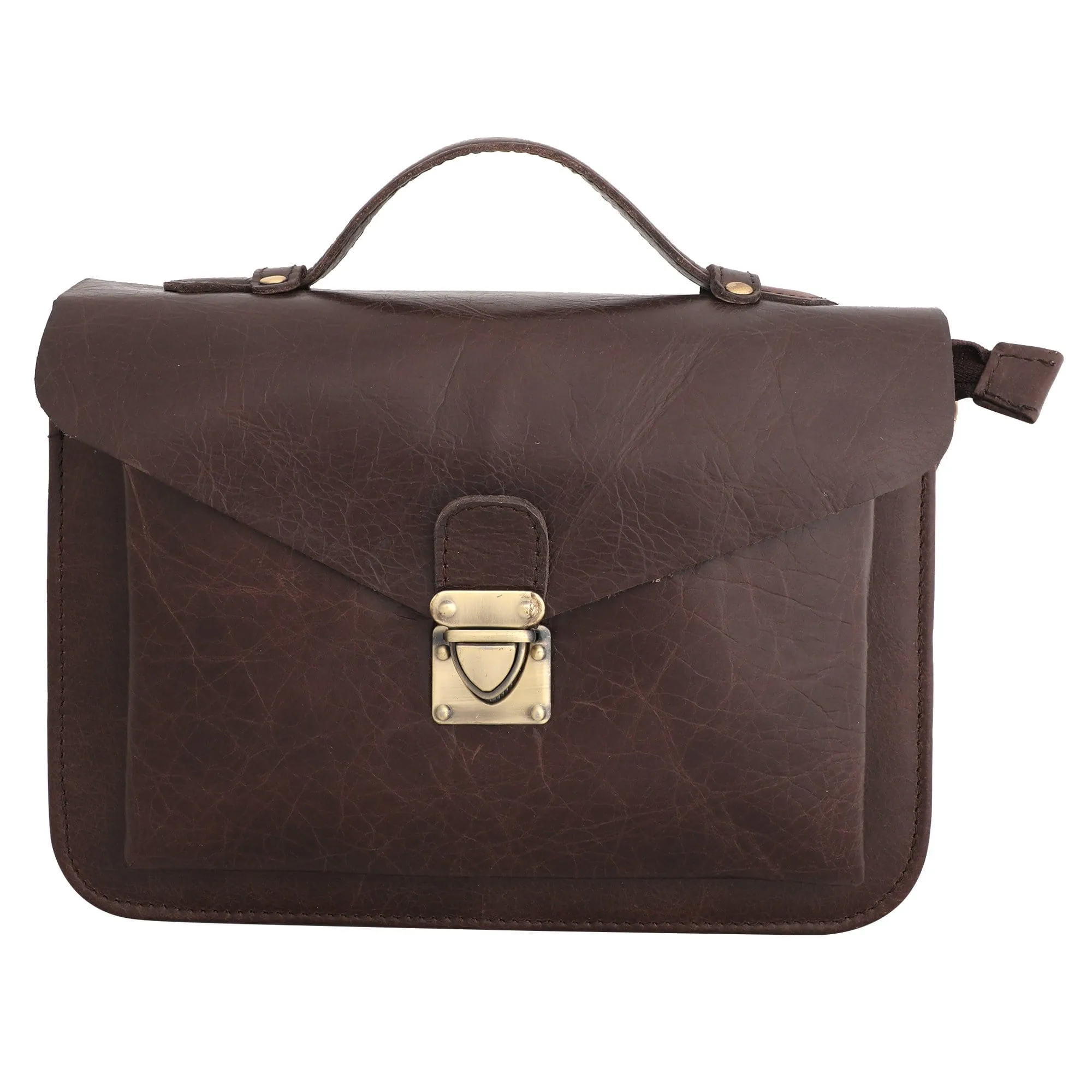 Vintage Brown Leather Women Bag