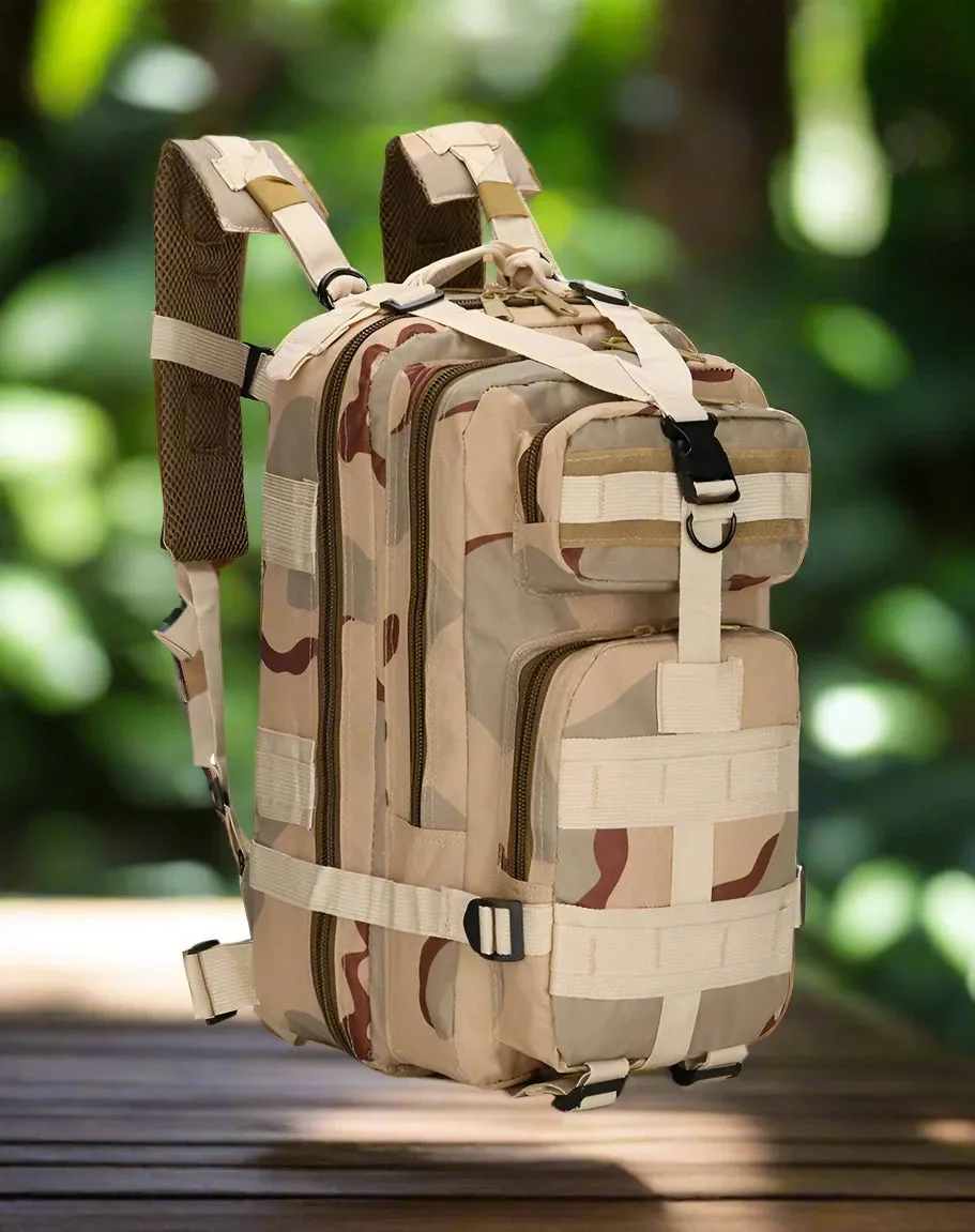 Waterproof Camo Hunting Backpack With Padded Straps, Multiple Pockets & Durable Design