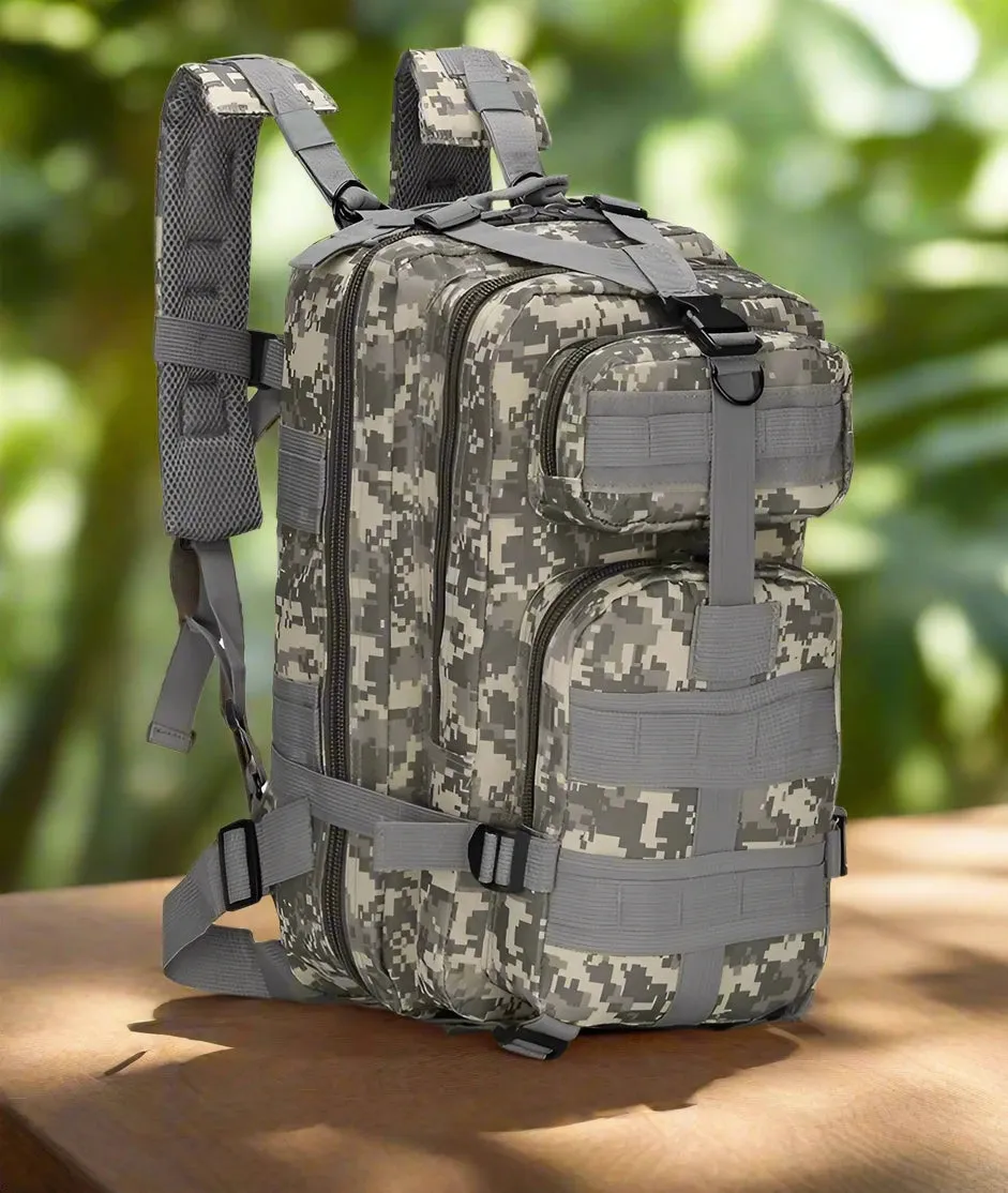 Waterproof Camo Hunting Backpack With Padded Straps, Multiple Pockets & Durable Design