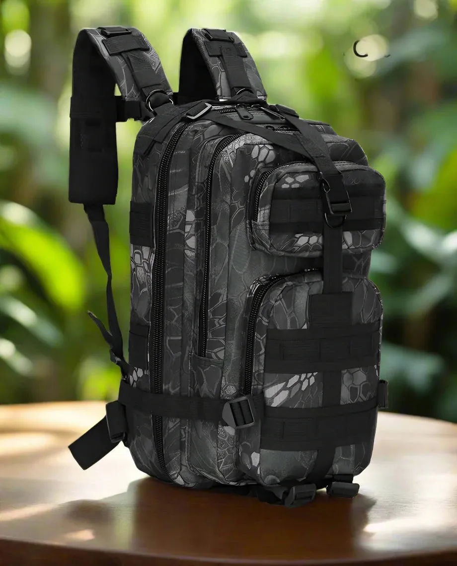 Waterproof Camo Hunting Backpack With Padded Straps, Multiple Pockets & Durable Design