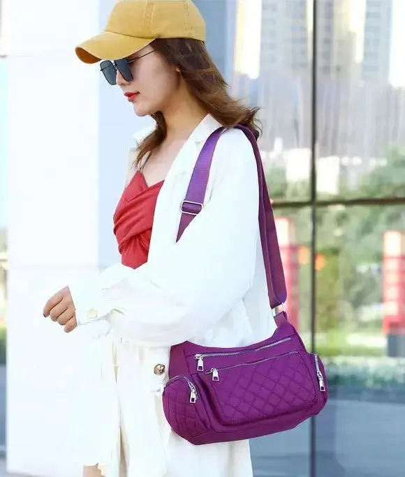 Waterproof Nylon Messenger Bag | Casual Crossbody Bag 6041